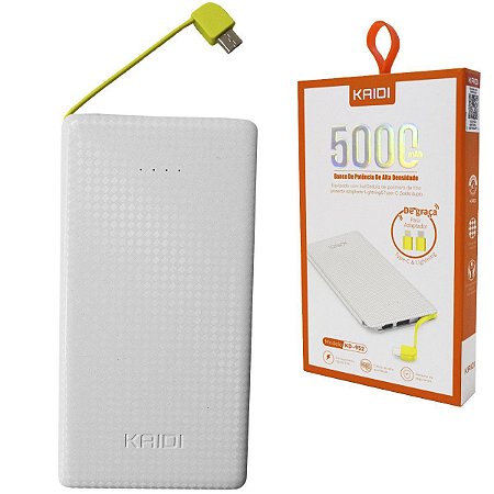 Carregador Portátil Tipo C Lightning Kaidi KD-952 - 10 Ah