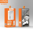 Carregador Veicular Turbo USB Tipo C Kaidi KD-304 - 20 Ah