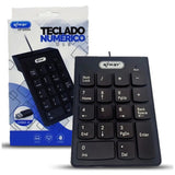 Teclado Numérico USB Knup KP-2003A preto