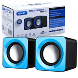 Mini Alto Falante USB Knup KP-609 azul